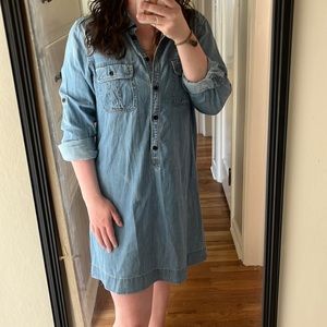 J. Crew Chambray Shift Dress size 14 Like New!